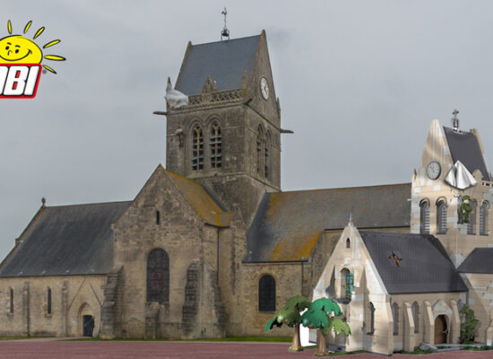 D-Day-Architekturset: COBI 2299 Kirche Sainte-Mére-Église