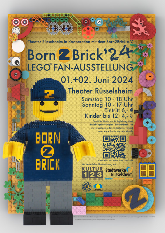 Born2brick Lego-Ausstellung 2024 Flyer