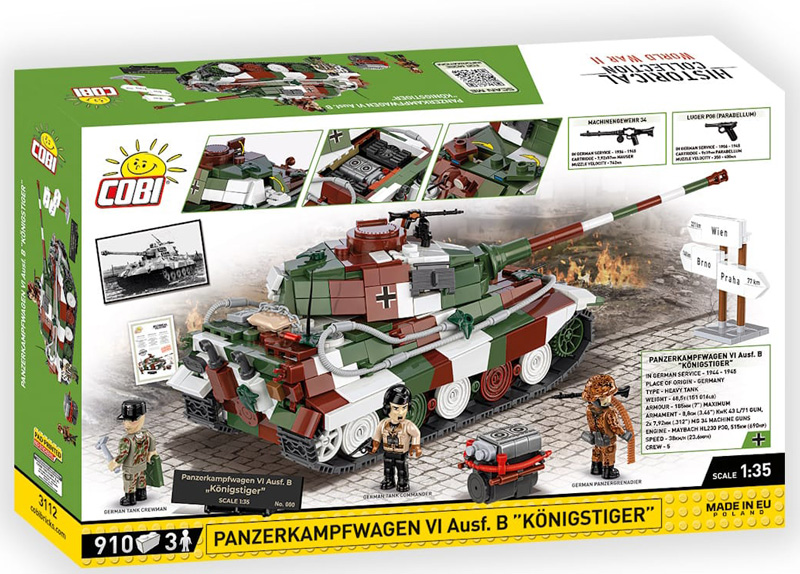 COBI Limited Edition Panzerkampfwagen VI Ausf B Königstiger 3112 Box Back