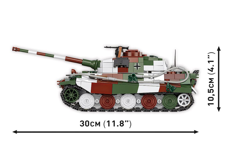 COBI Limited Edition Panzerkampfwagen VI Ausf B Königstiger 3112 Set Seitenansicht Maße