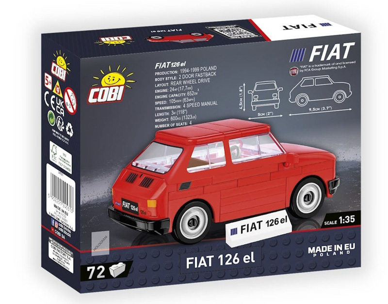 COBI Neuheiten Juni 2024 24531 Fiat 126 el Box Back