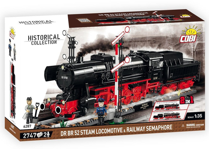 COBI Neuheiten Juni 2024 DR Br 52 Steam Locomotive & railway Semaphore 6287 Box Front