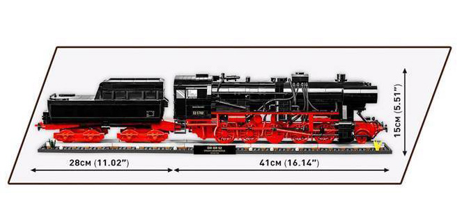 COBI Neuheiten Juni 2024 DR Br 52 Steam Locomotive & railway Semaphore 6287 Seite und Maße
