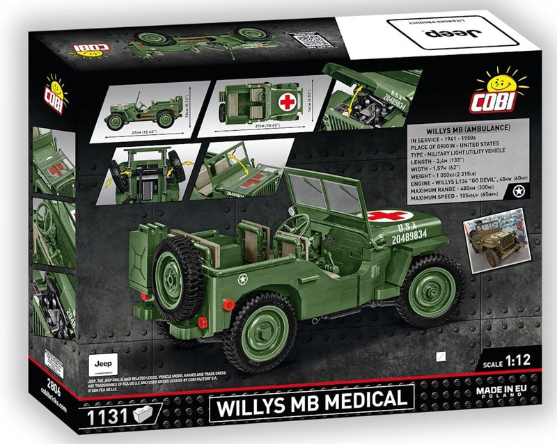 COBI Neuheiten Juni 2024 Medical Willys MB 2806 Box Back