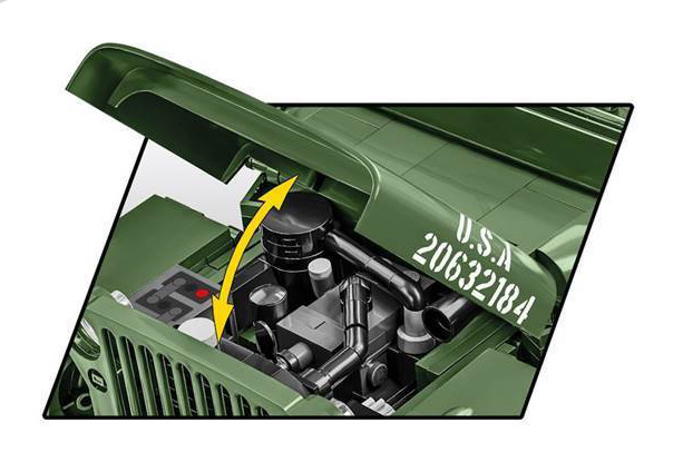 COBI Neuheiten Juni 2024 Willys MB 2805 Detail Motorhaube
