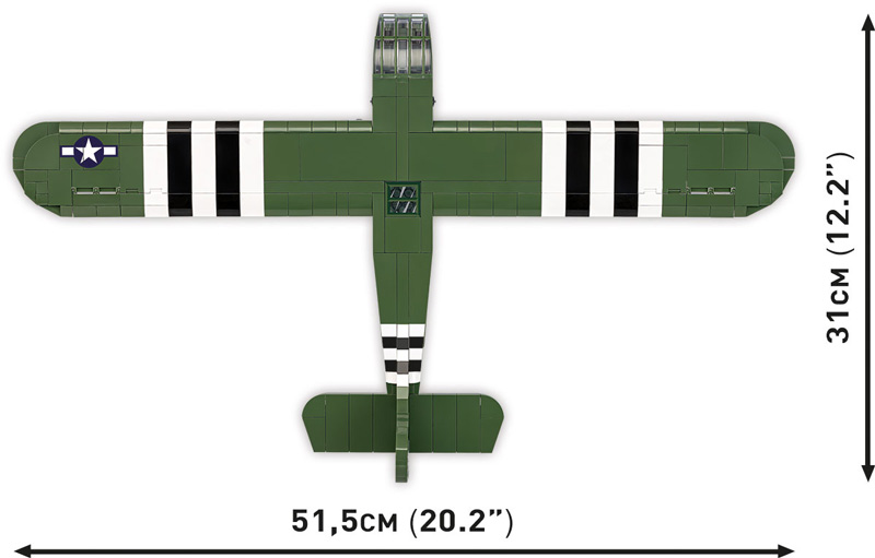COBI 5755 Waco CG-4 D-Day Draufsicht und Maße