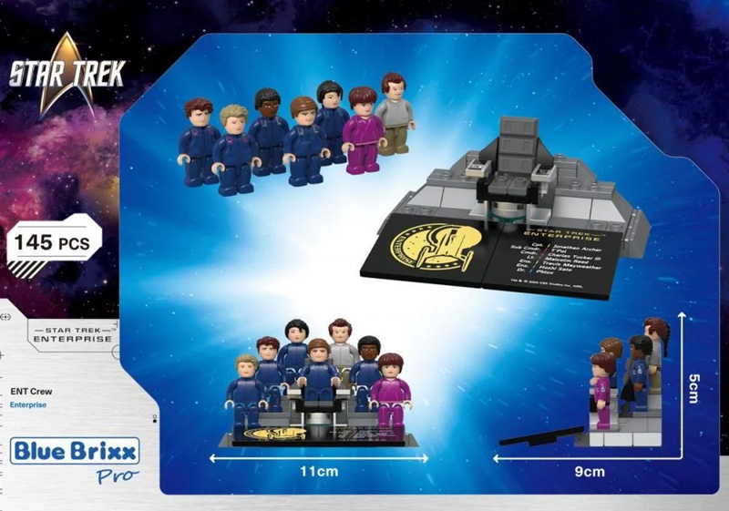 Bluebrixx Star Trek Minifiguren Enterprise 107725 Box Back