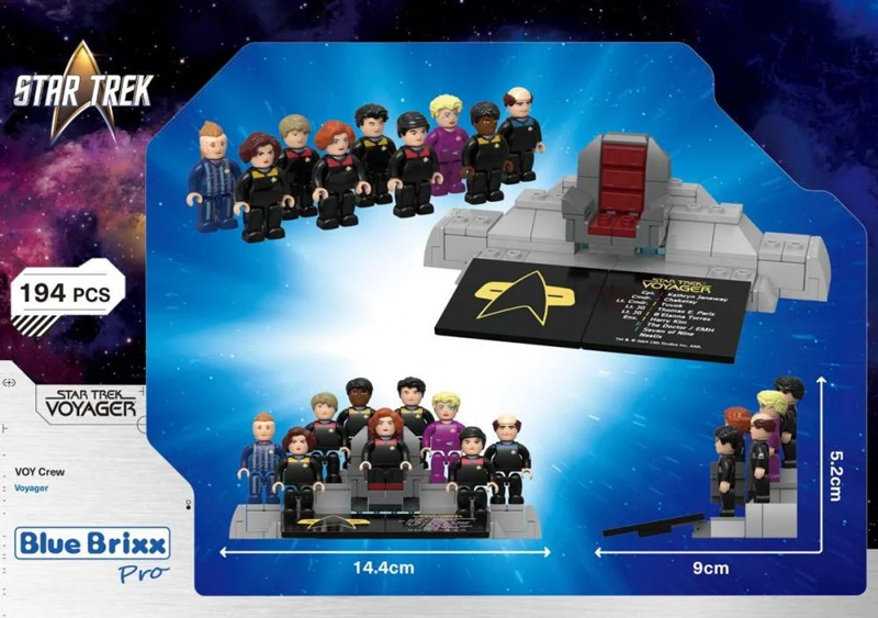 BlueBrixx Star Trek Minifiguren Voyager 107728 Box Back