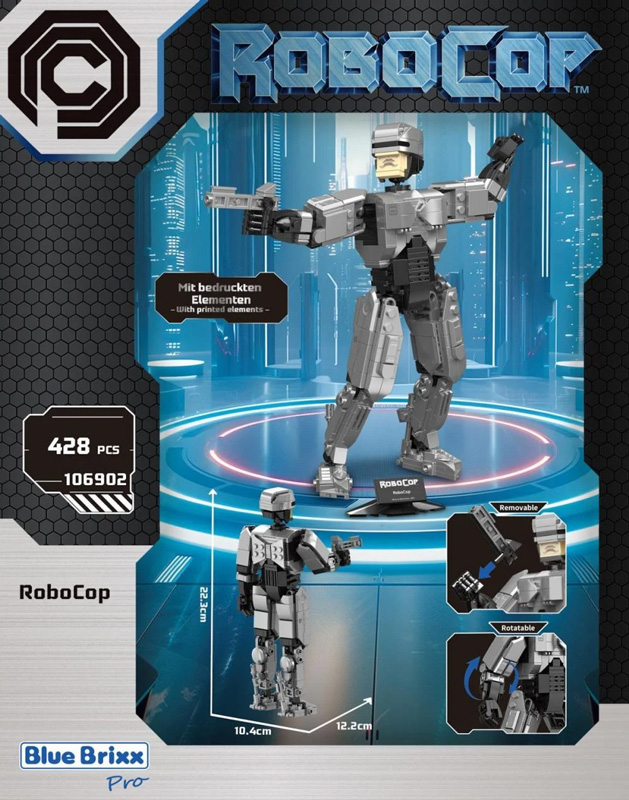 BlueBrixx Robocop Actionfigur 106902 Box Back