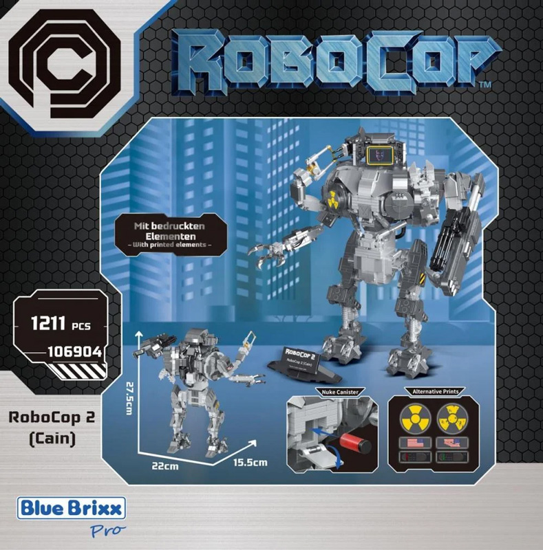 BlueBrixx Robocop Cain 2.0 Actionfigur 106904 Box Back