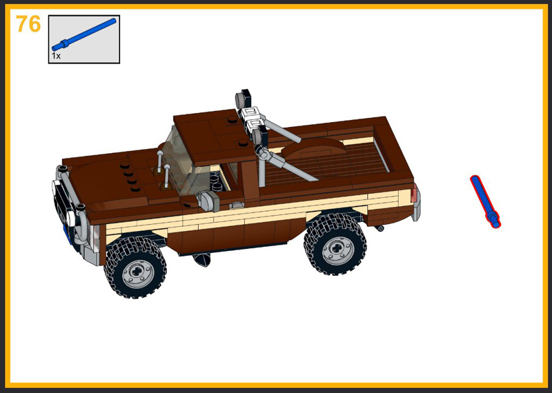 Modbrix kleiner Stuntman Truck 107473 Aufbau Bügelperlenhilfe