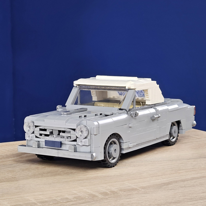 BlueBrixx Columbo Filmauto Peugeot 403 Cabriolet Französischer Mitteklasse PKW Set gebaut