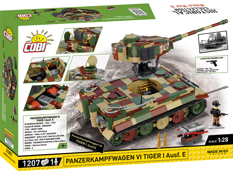 COBI 2587 Panzerkampfwagen VI Tiger I Ausf. E 007 Box Back