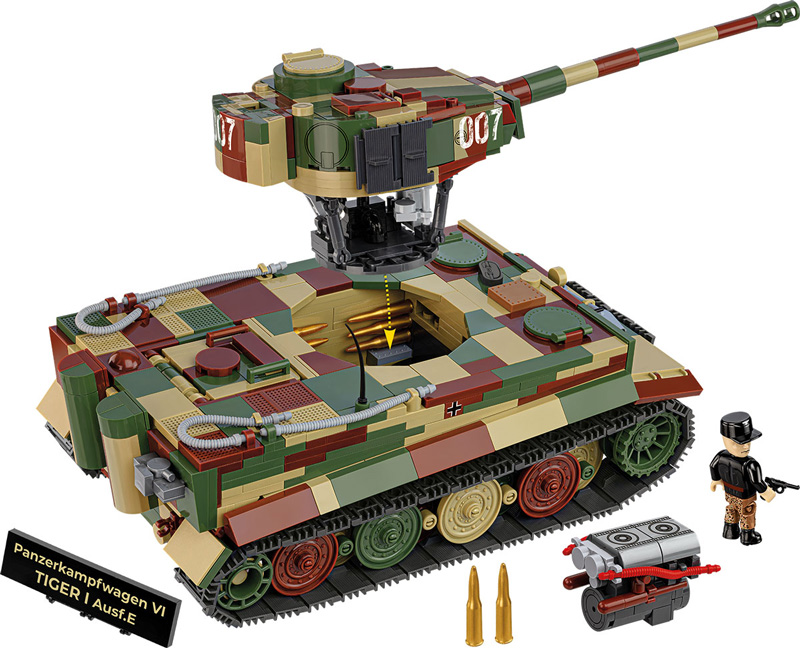 COBI 2587 Panzerkampfwagen VI Tiger I Ausf. E Set komplett Rückseite