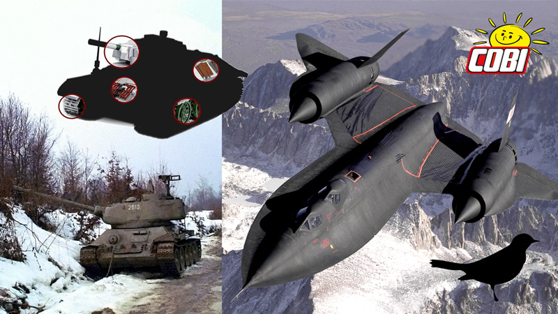 COBI Neuheiten Ankündigung Teaser SR-71 Blackbird T-34/76 Wintertarnung Titel