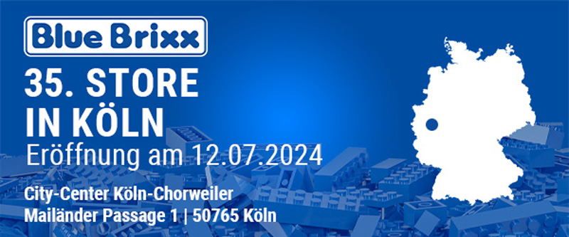 BlueBrixx Store Neueröffnung Köln Ankündigung