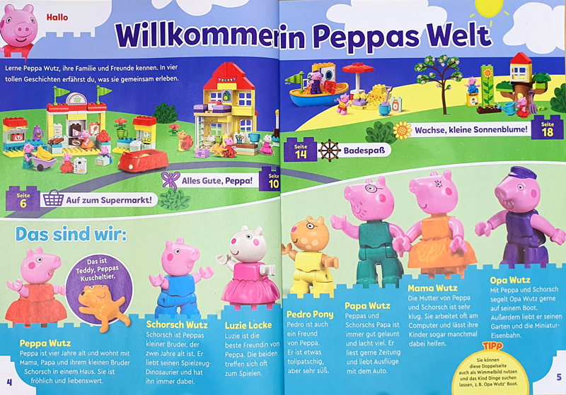 LEGO Duplo Peppa Pig Magazin 1 Schorsch Figur Charaktere