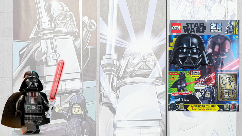 LEGO Star Wars Magazin Nr. 111 Darth Vader Minifigur Tin Box Titel