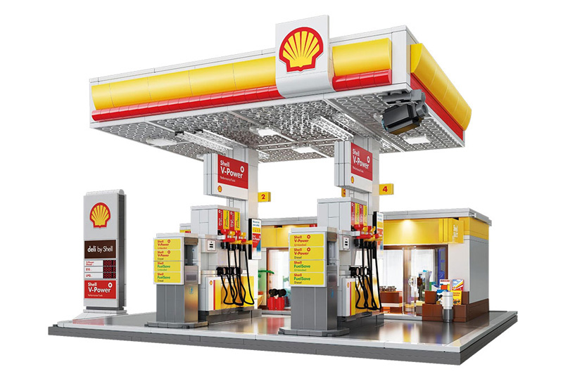 CaDA Shell Tankstelle groß C66026W Set