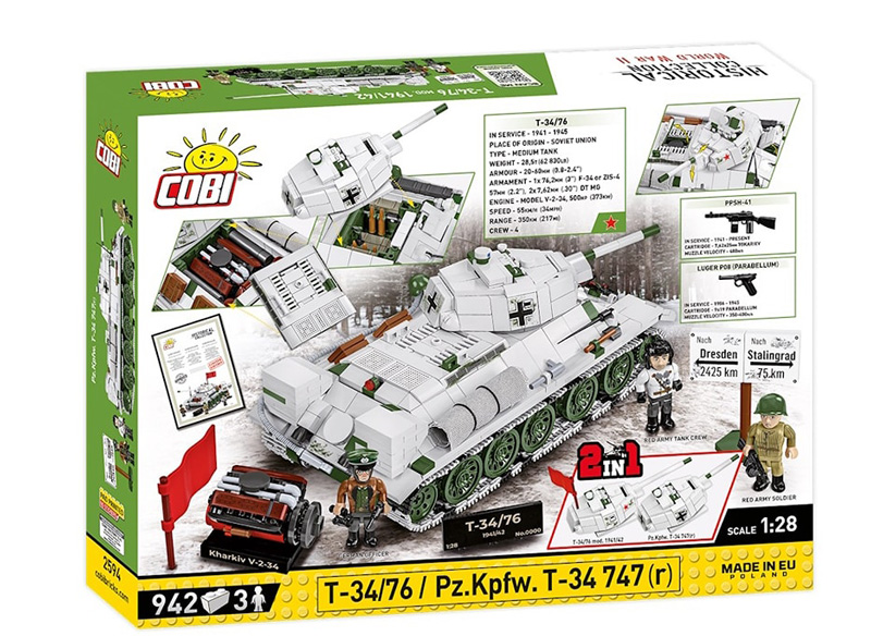 COBI Limited Edition 2594 T-34 747 (r) Box Back