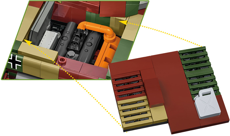 COBI Panzerkampfwagen IV Ausf G 2592 Detail Motor