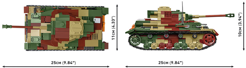 COBI Panzerkampfwagen IV Ausf G 2592 Maße