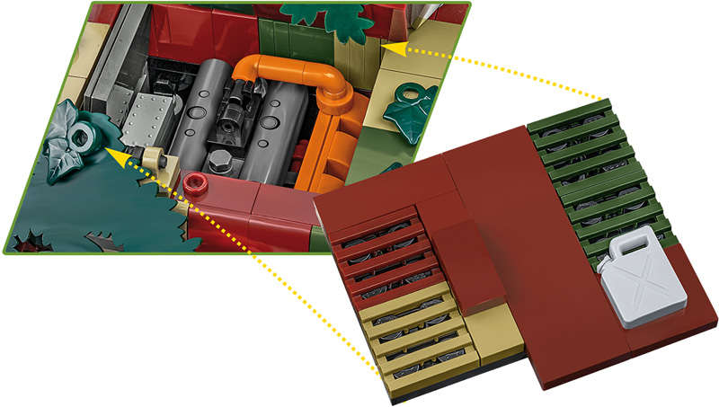 COBI Flakpanzer IV Wirbelwind 2593 Detail Motor