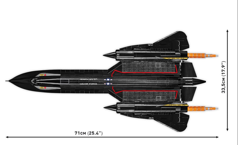 COBI 5890 SR-71 Lockheed Blackbird Draufsicht Maße