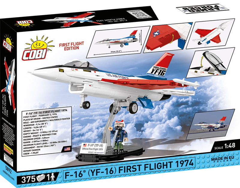 COBI F-16 Fighting Falcon YF-16 First Flight 1974 5892 Box