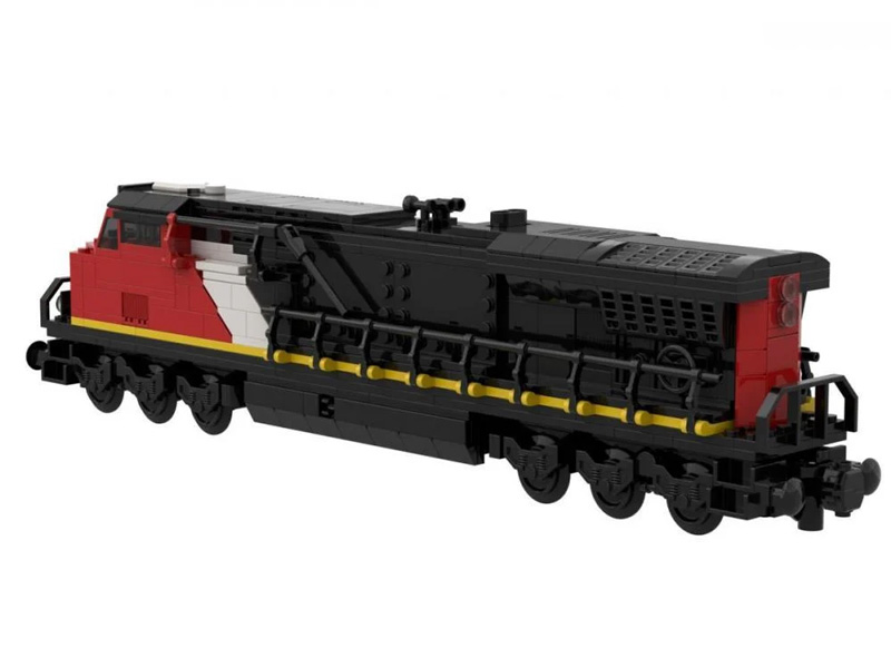 BlueBrixx Brix Eisenbahn Lok GE ES44AC Rot 107511