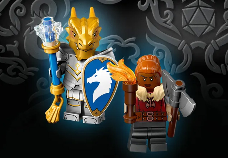 Dungeons & Dragons Minifiguren 71047 Drachenblütiger Paladin Zwergenbarbarin