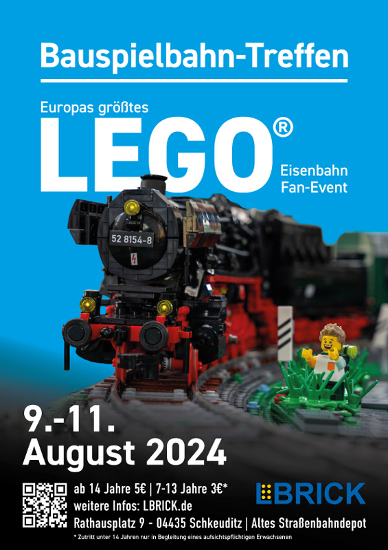 LEGO Ausstellung Eisenbahn Bauspielbahntreffen Flyer