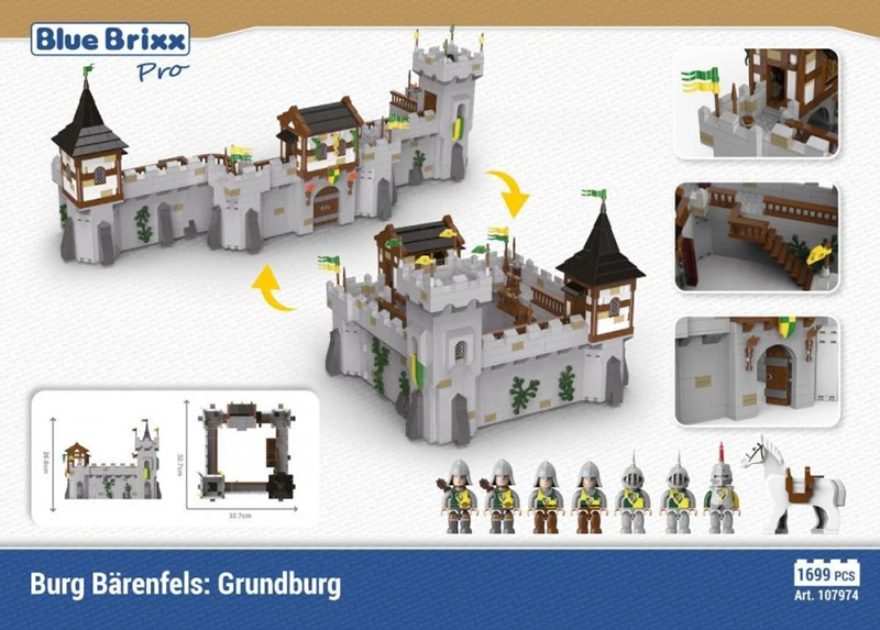 BlueBrixx Burg Bärenfels Grundburg 107974 zweite Generation Box