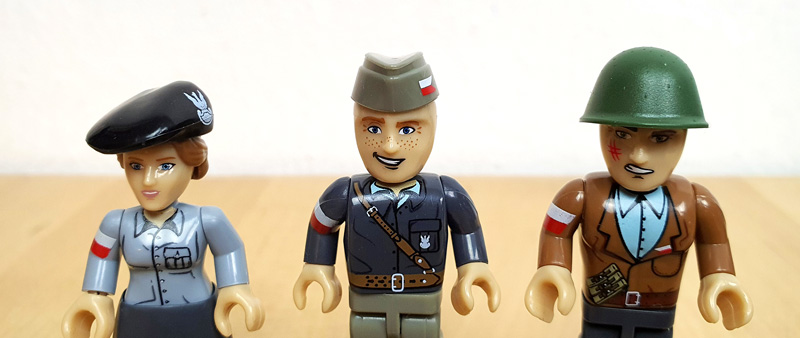 COBI Warsaw Uprising 1944 Battlepack 2057 Figuren gebaut Detail Gesicht