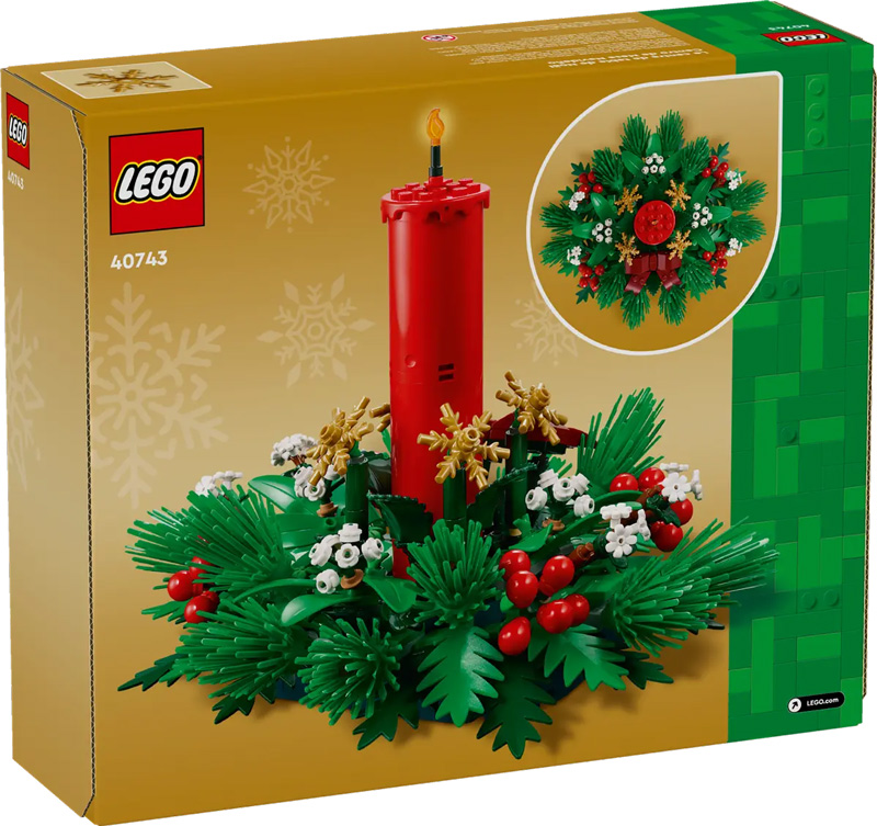 LEGO Weihnachten Christbaumanhänger 40744 Weihnachtsgesteck 40743 Box Back