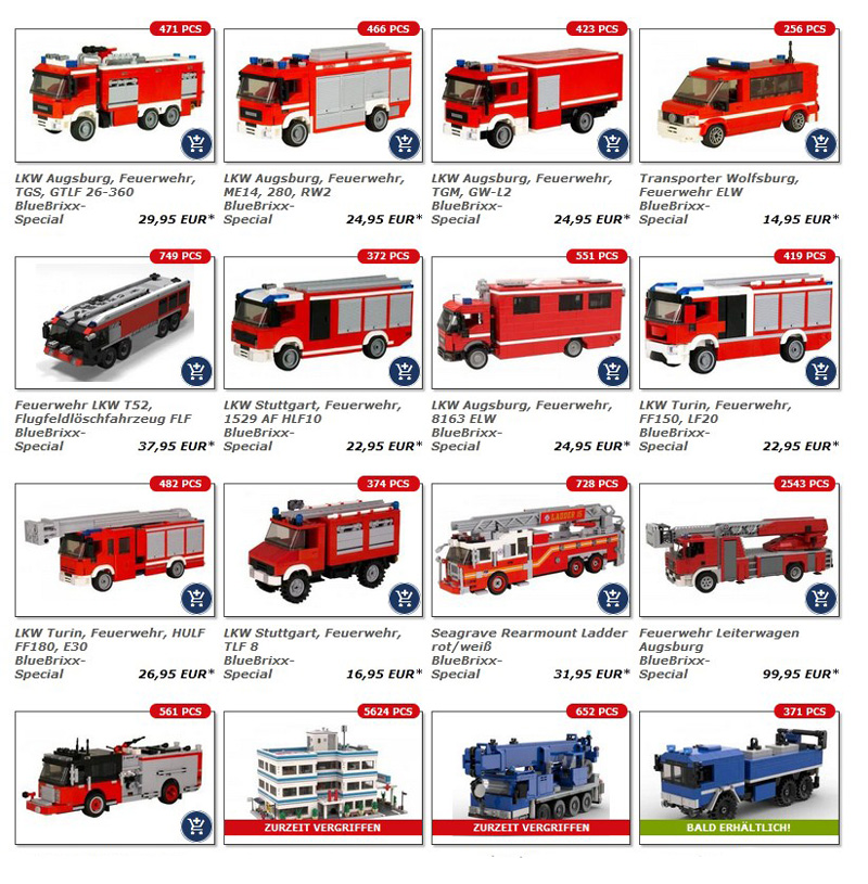 Bluebrixx Feuerwehr Auswahl Onlineshop