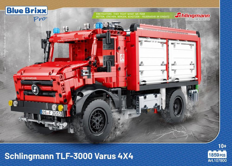 Bluebrixx Feuerwehr Schlingmann TLF-3000 Varus 4x4 107800 Box