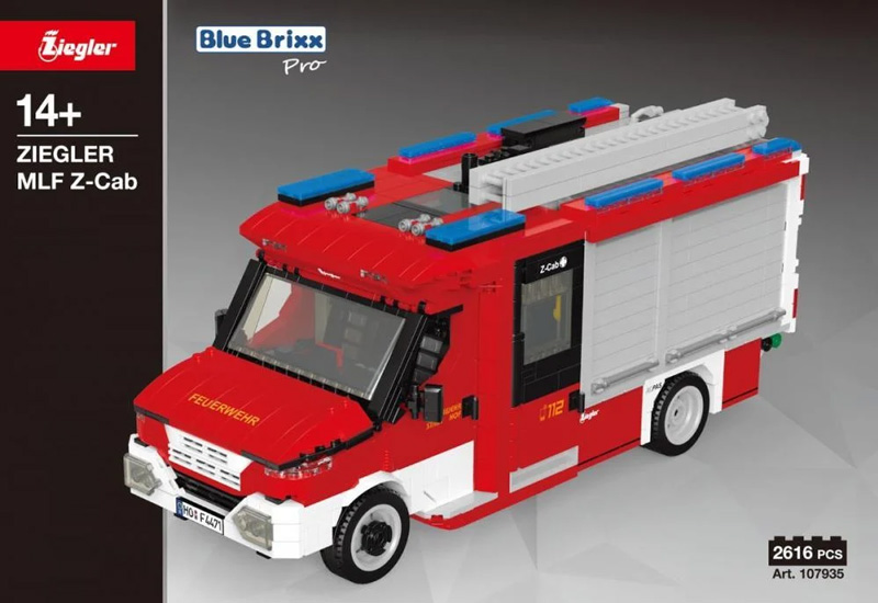 Bluebrixx Feuerwehr Ziegler MLF Z-Cab 107935 Box