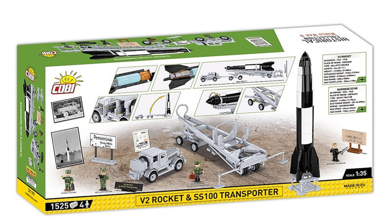 COBI Limited Edition V2 rakete SS100 Transporter 3119 Box Back