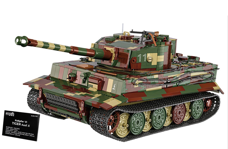 COBI 2807 Panzer VI Tiger Ausf. E 1:12 Set vorne Typenschild