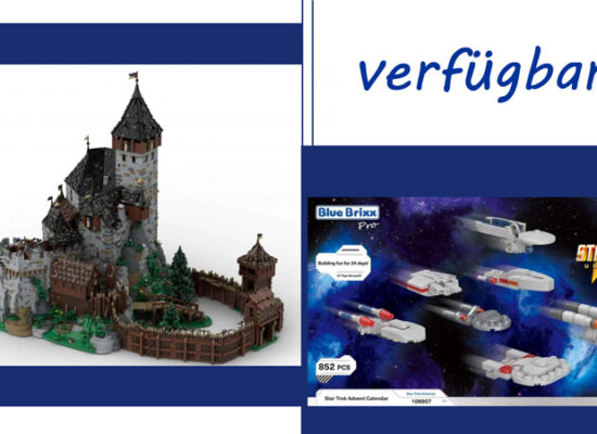 BlueBrixx: Burg Blaustein Münzturm und Star Trek Adventskalender verfügbar