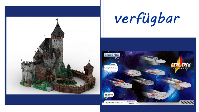 BlueBrixx Burg Blaustein Münzturm Star Trek Adventskalender verfügbar Titel