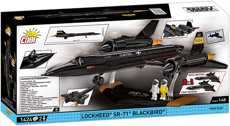 COBI 5890 SR-71 Lockheed Blackbird Box Back