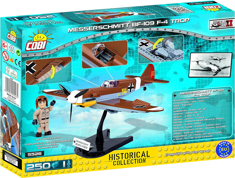 COBI 5526 Messerschmitt BF-109 F-4 Trop Box Back