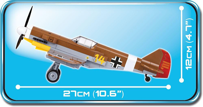 COBI 5526 Messerschmitt BF-109 F-4 Trop Maße