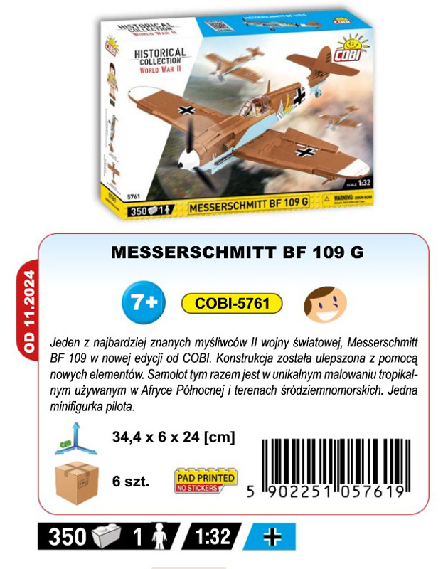 COBI Messerschmitt BF 109 G 5761 Box Katalog