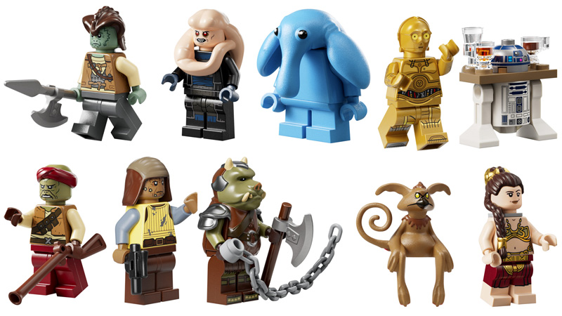 LEGO Jabbas Segelbarke 75397 Minifiguren Collage