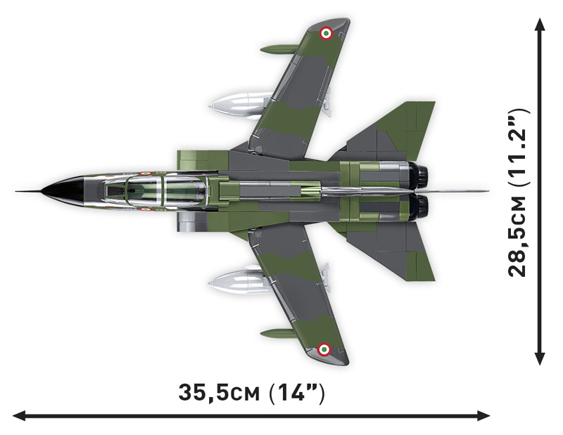 COBI 5894 Panavia Tornado IDS Draufsicht Maße