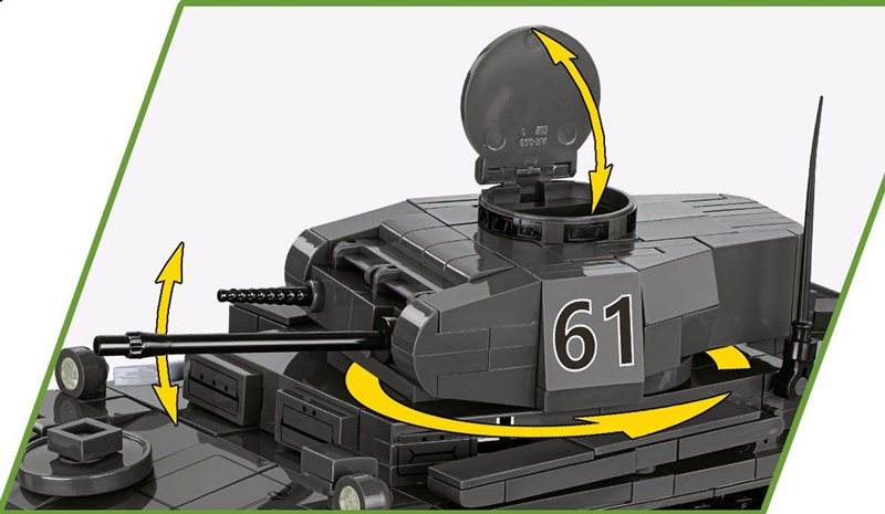 COBI 2597 Panzerkampfwagen II Ausf. F Set Detail