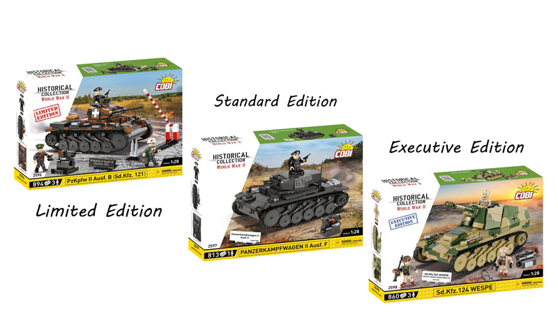 COBI Vergleich 2596 2597 2598 Panzerkampfwagen II Neuheiten Titel